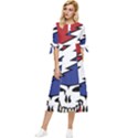 Grateful Dead Bow Sleeve Chiffon Midi Dress View1