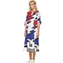 Grateful Dead Bow Sleeve Chiffon Midi Dress View2