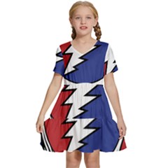 Grateful Dead Kids  Short Sleeve Tiered Mini Dress by Mog4mog4