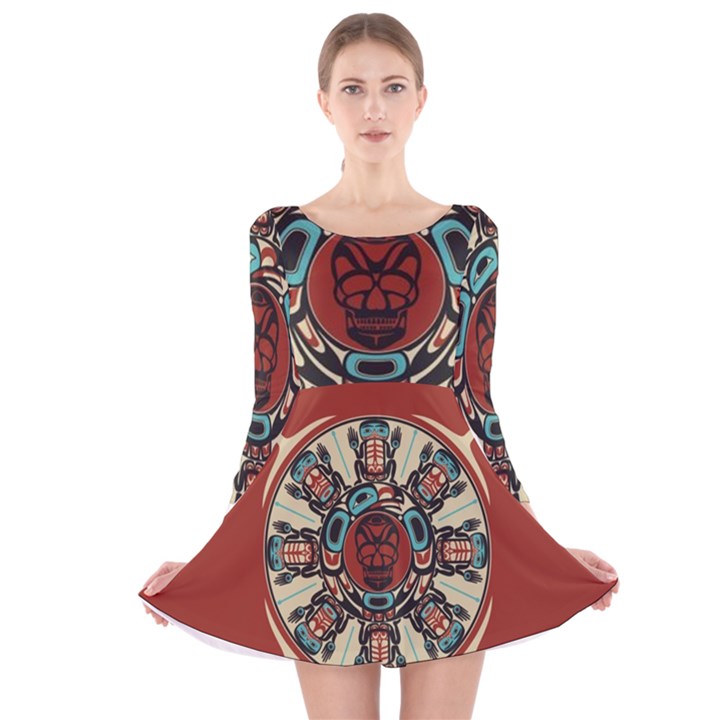 Grateful Dead Pacific Northwest Long Sleeve Velvet Skater Dress