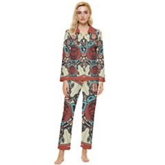 Grateful Dead Pacific Northwest Womens  Long Sleeve Velvet Pocket Pajamas Set by Mog4mog4