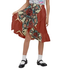 Grateful Dead Pacific Northwest Kids  Ruffle Flared Wrap Midi Skirt by Mog4mog4