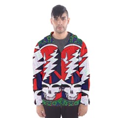 Grateful Dead Pattern Men s Hooded Windbreaker by Mog4mog4