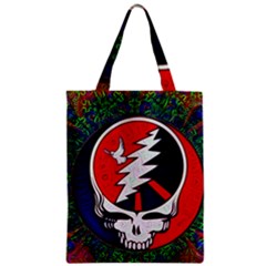 Grateful Dead Pattern Zipper Classic Tote Bag