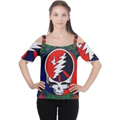 Grateful Dead Pattern Cutout Shoulder Tee