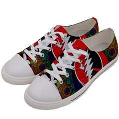 Grateful Dead Pattern Women s Low Top Canvas Sneakers by Mog4mog4