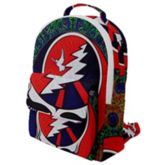 Grateful Dead Pattern Flap Pocket Backpack (small) by Mog4mog4