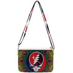 Grateful Dead Pattern Double Gusset Crossbody Bag by Mog4mog4