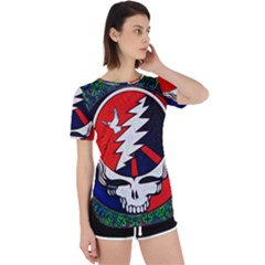 Grateful Dead Pattern Perpetual Short Sleeve T-shirt by Mog4mog4