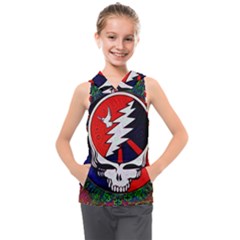 Grateful Dead Pattern Kids  Sleeveless Hoodie by Mog4mog4