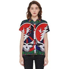 Grateful Dead Pattern Short Sleeve Pocket Shirt by Mog4mog4