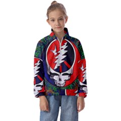 Grateful Dead Pattern Kids  Half Zip Hoodie by Mog4mog4