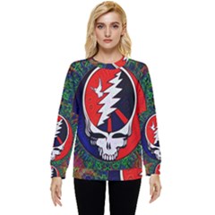 Grateful Dead Pattern Hidden Pocket Sweatshirt by Mog4mog4