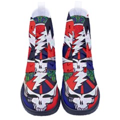 Grateful Dead Pattern High-top Canvas Sneakers by Mog4mog4