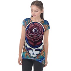 Grateful Dead Ahead Of Their Time Cap Sleeve High Low Top by Mog4mog4