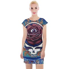 Grateful Dead Ahead Of Their Time Cap Sleeve Bodycon Dress by Mog4mog4