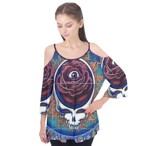 Grateful Dead Ahead Of Their Time Flutter Sleeve Tee  by Mog4mog4