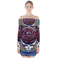 Grateful Dead Ahead Of Their Time Long Sleeve Off Shoulder Dress by Mog4mog4