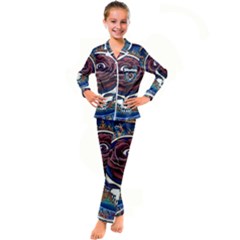 Grateful Dead Ahead Of Their Time Kids  Satin Long Sleeve Pajamas Set by Mog4mog4