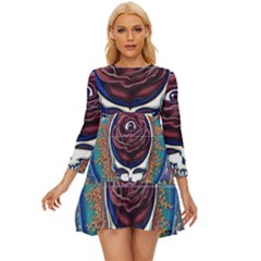 Grateful Dead Ahead Of Their Time Long Sleeve Babydoll Dress