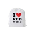 I love red wine Drawstring Pouch (Medium) View2