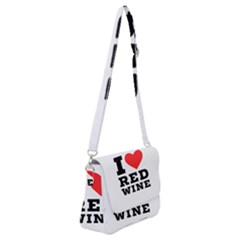 I Love Red Wine Shoulder Bag With Back Zipper by ilovewhateva