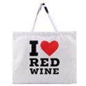 I love red wine Zipper Large Tote Bag View1