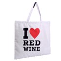 I love red wine Zipper Large Tote Bag View2