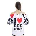 I love red wine Flutter Sleeve Tee  View2