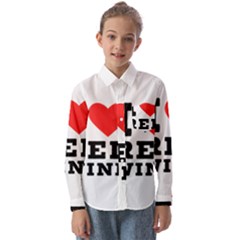 I Love Red Wine Kids  Long Sleeve Shirt by ilovewhateva