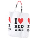 I love red wine Giant Grocery Tote View1