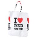 I love red wine Giant Grocery Tote View2