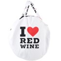 I love red wine Giant Round Zipper Tote View2