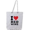 I love red wine Full Print Rope Handle Tote (Large) View1