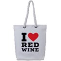 I love red wine Full Print Rope Handle Tote (Small) View1