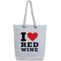 I love red wine Full Print Rope Handle Tote (Small) View2