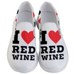 I Love Red Wine Men s Lightweight Slip Ons by ilovewhateva