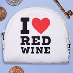 I Love Red Wine Horseshoe Style Canvas Pouch by ilovewhateva