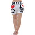 I love red wine Lightweight Velour Yoga Shorts View4