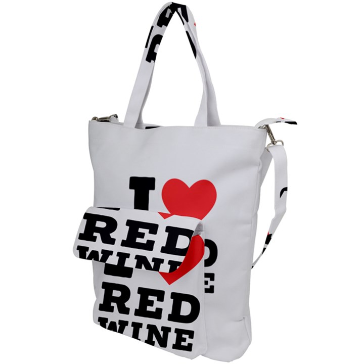 I love red wine Shoulder Tote Bag