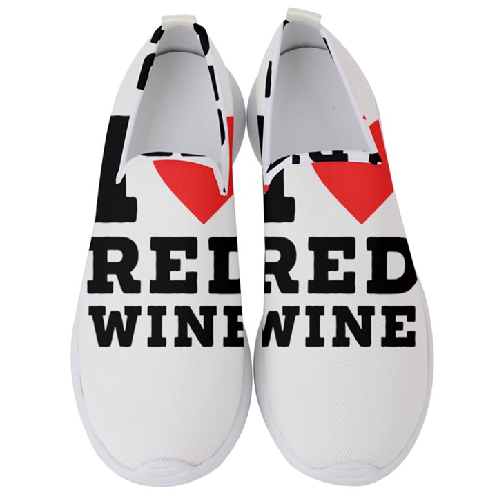 I love red wine Men s Slip On Sneakers