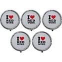 I love red wine Mini Round Pill Box (Pack of 5) View1