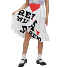 I Love Red Wine Kids  Ruffle Flared Wrap Midi Skirt by ilovewhateva