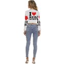 I love red wine Long Sleeve V-Neck Top View4