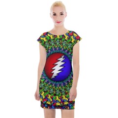 Grateful Dead Cap Sleeve Bodycon Dress by Mog4mog4