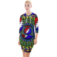 Grateful Dead Quarter Sleeve Hood Bodycon Dress by Mog4mog4