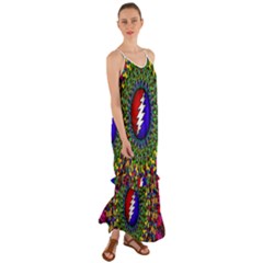 Grateful Dead Cami Maxi Ruffle Chiffon Dress by Mog4mog4