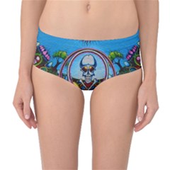 Grateful Dead Wallpapers Mid-waist Bikini Bottoms