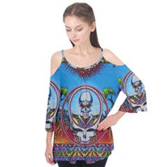 Grateful Dead Wallpapers Flutter Sleeve Tee 