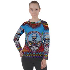 Grateful Dead Wallpapers Women s Long Sleeve Raglan Tee